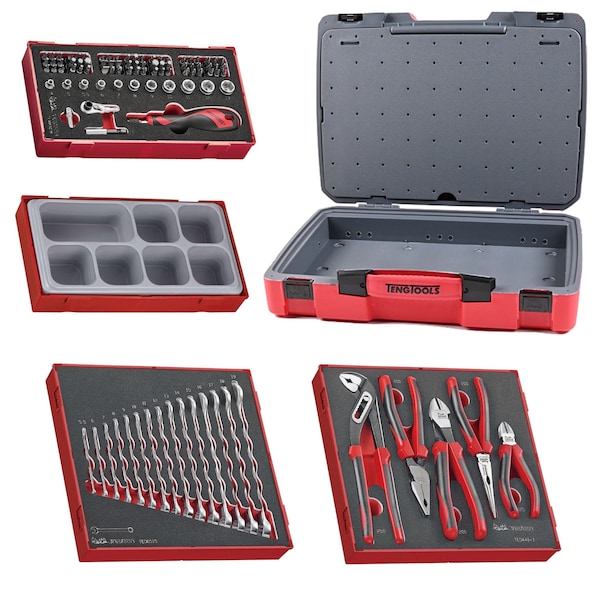 98 Piece Wrench, Plier & Bit Foam Kit